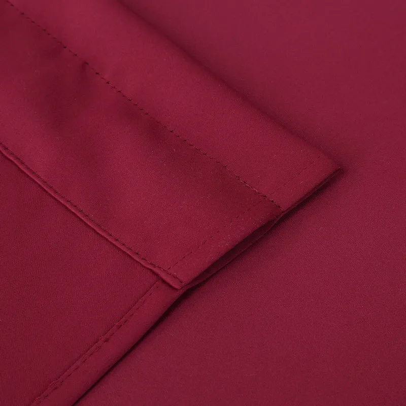 Tende natalizie corte Garvee per bagno, 2 pannelli, oscuranti, tasca per asta, vino rosso, 26x36 pollici, per cucina e finestre piccole