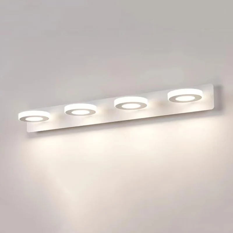 Garvee LED Specchio Luce Bagno 60cm 4 Luci Luce Calda Alluminio Argento
