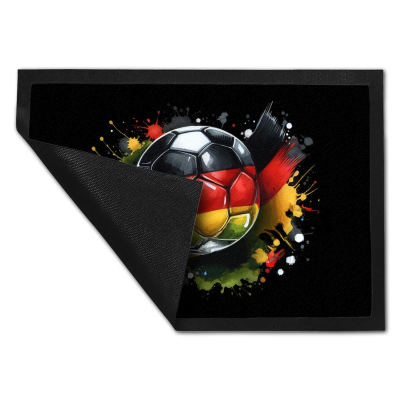 Fußball Deutschland Flagge Fußmatte in 35x50 cm