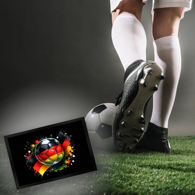 Fußball Deutschland Flagge Fußmatte in 35x50 cm