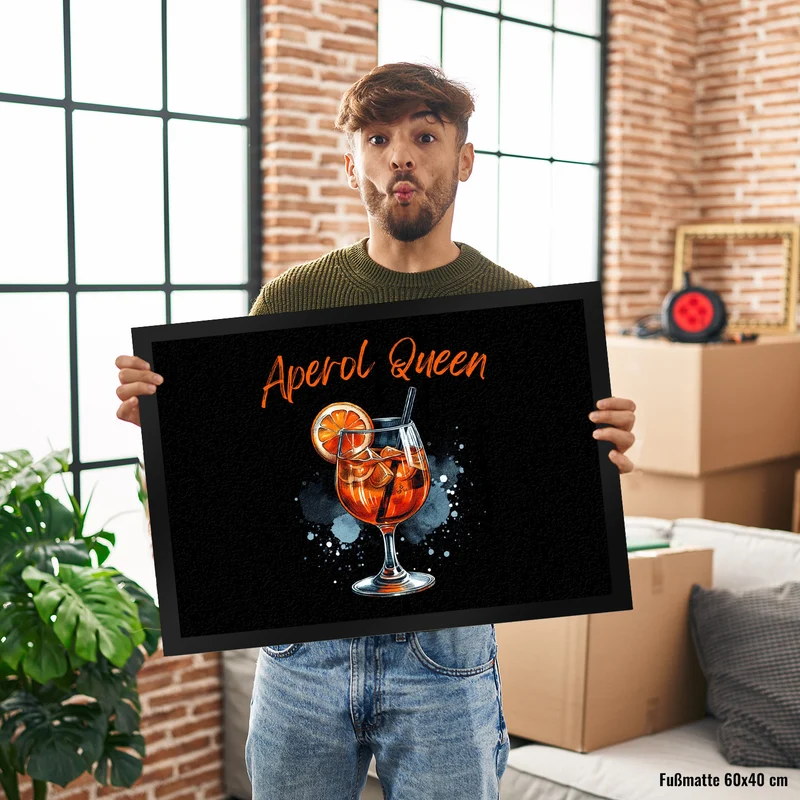 Aperol Queen Fußmatte in 35x50 cm