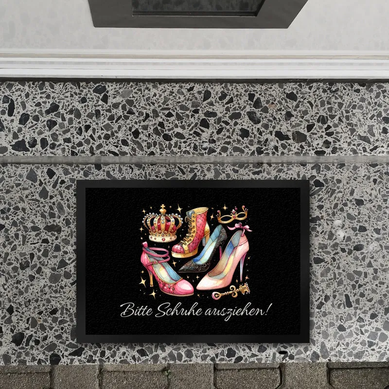 Schuhe ausziehen Fußmatte in 35x50 cm mit Spruch Bitte Schuhe ausziehen