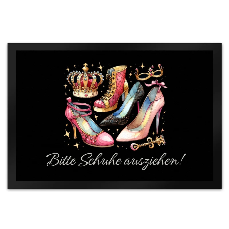 Schuhe ausziehen Fußmatte in 35x50 cm mit Spruch Bitte Schuhe ausziehen