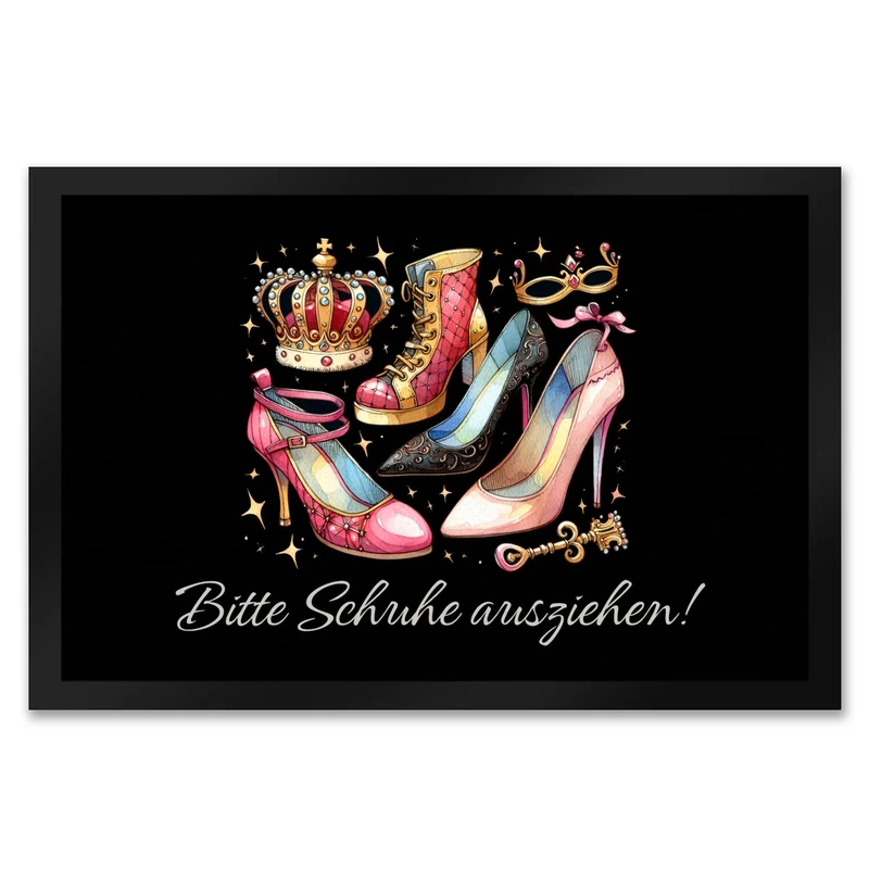 Schuhe ausziehen Fußmatte in 35x50 cm mit Spruch Bitte Schuhe ausziehen