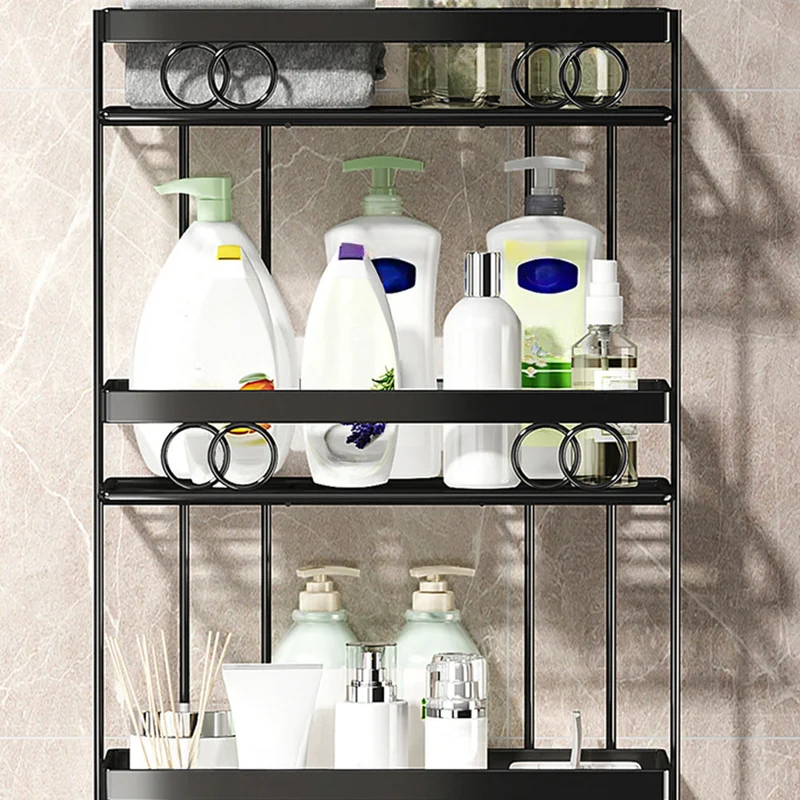 Mensola sopra il WC Garvee, 2 livelli, non necessita di foratura, design robusto con griglia in metallo, organizer per bagno per piccoli spazi