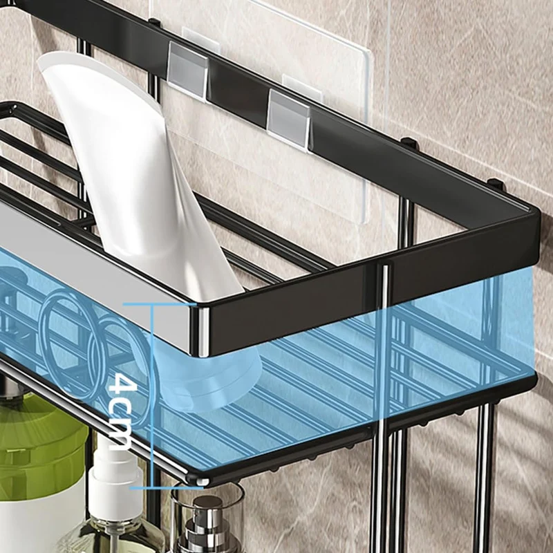 Garvee Regal Bagno Salvaspazio Sopra WC, 3 Ripiani, Acciaio Inox Nero, Per Bagno E Cucina, Design A Rete