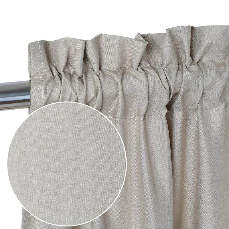 Garvee Set di 2 tende semi-café moderne impermeabili con motivo a nido d'ape per piccole finestre della cucina 2x76x91 cm Talpa