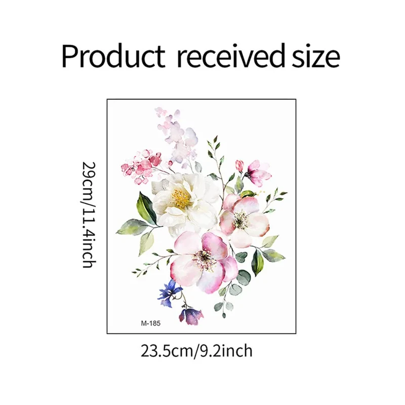 Garvee Adesivi WC Floreali Autoadesivi, PVC Ecologico, Impermeabili, 23,5x29 cm, Decorazione Bagno e Casa