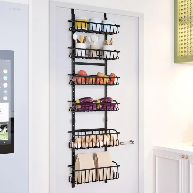 Garvee Organizador de Despensa 6 Nivelles Metall Robust Schmal Türregal Raumsparente Für Küchen