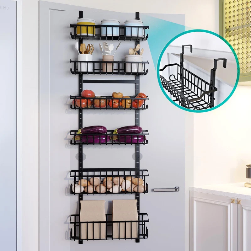 Garvee Organizador de Despensa 6 Nivelles Metall Robust Schmal Türregal Raumsparente Für Küchen