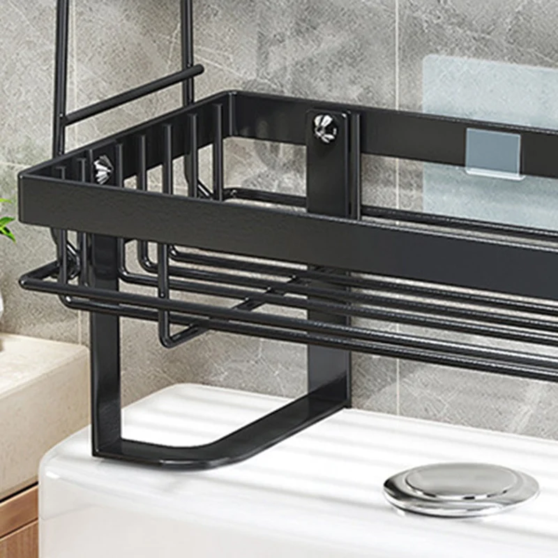 Organizzatore per bagno Garvee sopra il WC salvaspazio in acciaio al carbonio antiruggine da 1 a 3 livelli per bagni piccoli