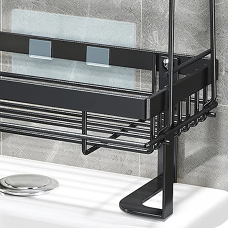 Organizzatore per bagno Garvee sopra il WC salvaspazio in acciaio al carbonio antiruggine da 1 a 3 livelli per bagni piccoli