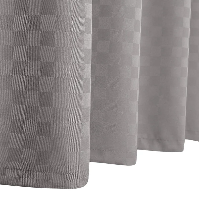 Tenda da doccia Garvee Waffle Plaid, poliestere pesante, 72x72 pollici, grigio, arredo bagno di qualità alberghiera
