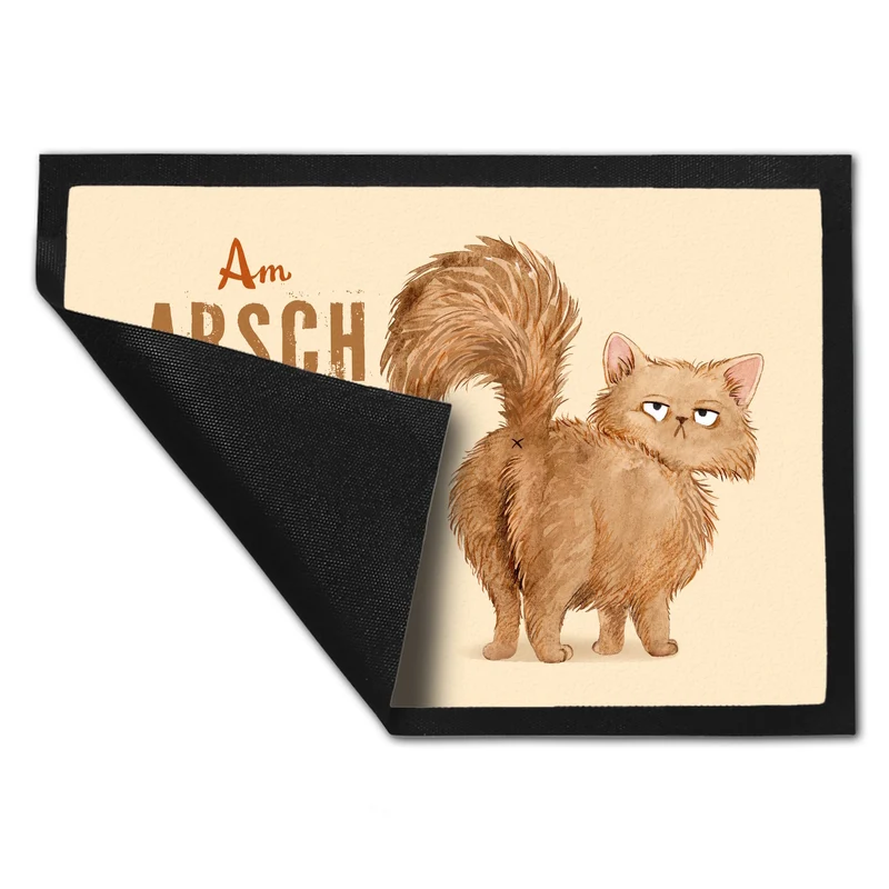 Katze Fußmatte in 35x50 cm mit Spruch Am Arsch vorbei ist auch ein Weg