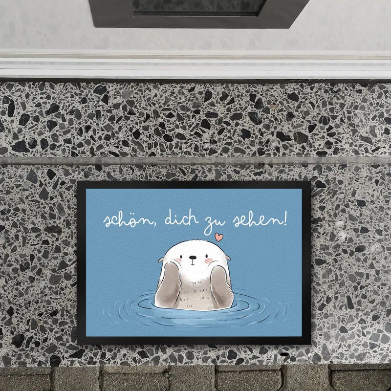 Otter Fußmatte in 35x50 cm mit Spruch Schön dich zu sehen