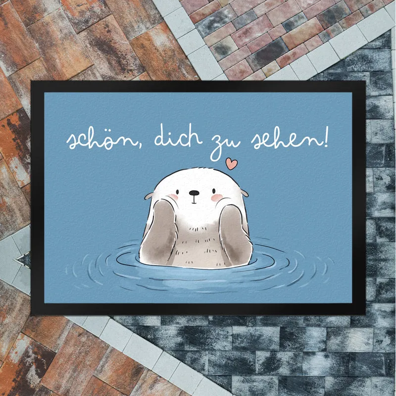 Otter Fußmatte in 35x50 cm mit Spruch Schön dich zu sehen