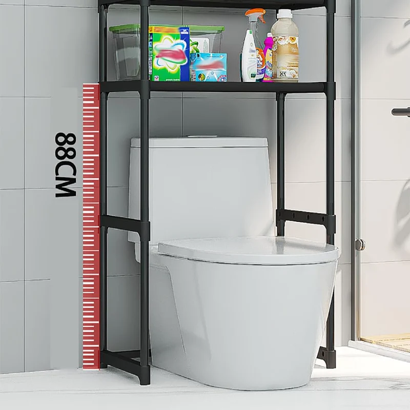 Mensola da bagno Garvee a 3 livelli sopra il WC, in acciaio inossidabile, compatta, bianca per bagno e balcone