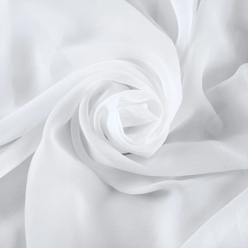 Arco per matrimonio in chiffon di alta qualità Garvee, drappeggio in morbido tulle, 2 piedi x 18 piedi, bianco, per matrimoni e feste.