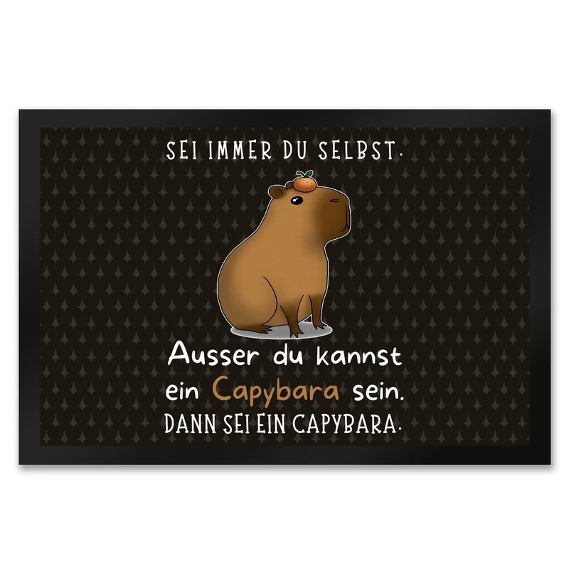Sei immer du selbst - ausser du kannst ein Capybara sein Fußmatte in 35x50 cm