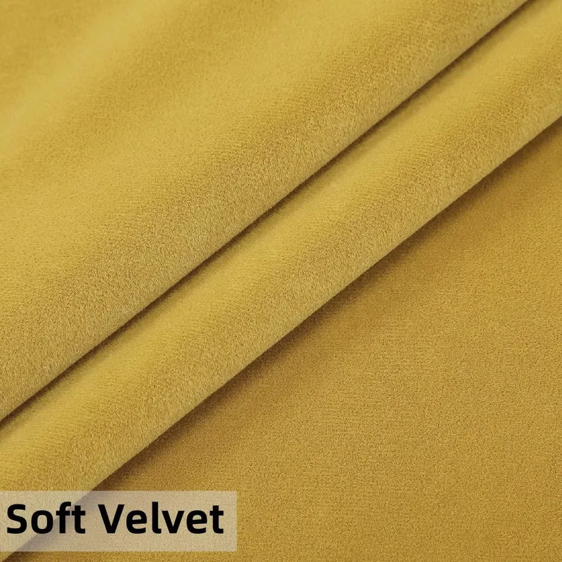 Tende in velluto giallo Garvee 106.7×243.8 cm oscuranti insonorizzate 100% poliestere Boho con nappe per soggiorno e camera da letto