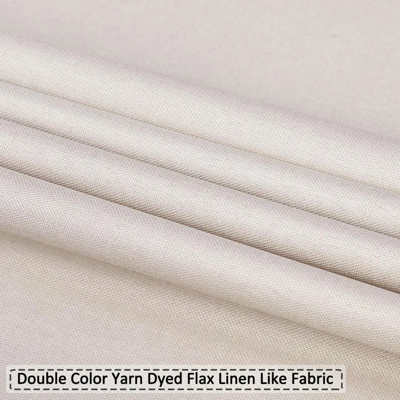 Tenda da doccia impermeabile in poliestere Garvee con ganci per bagni e vasche da bagno 72"x72" Beige