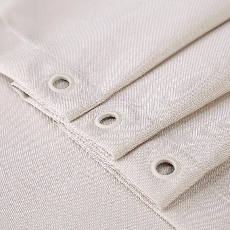 Tenda da doccia impermeabile in poliestere Garvee con ganci per bagni e vasche da bagno 72"x72" Beige