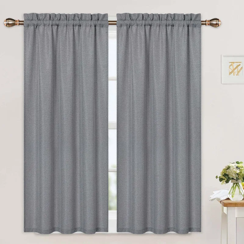 Tenda da cucina Garvee in jacquard a nido d'ape, moderna, pesante, grigia, 30"x45", set da 2, per cucina e bagno