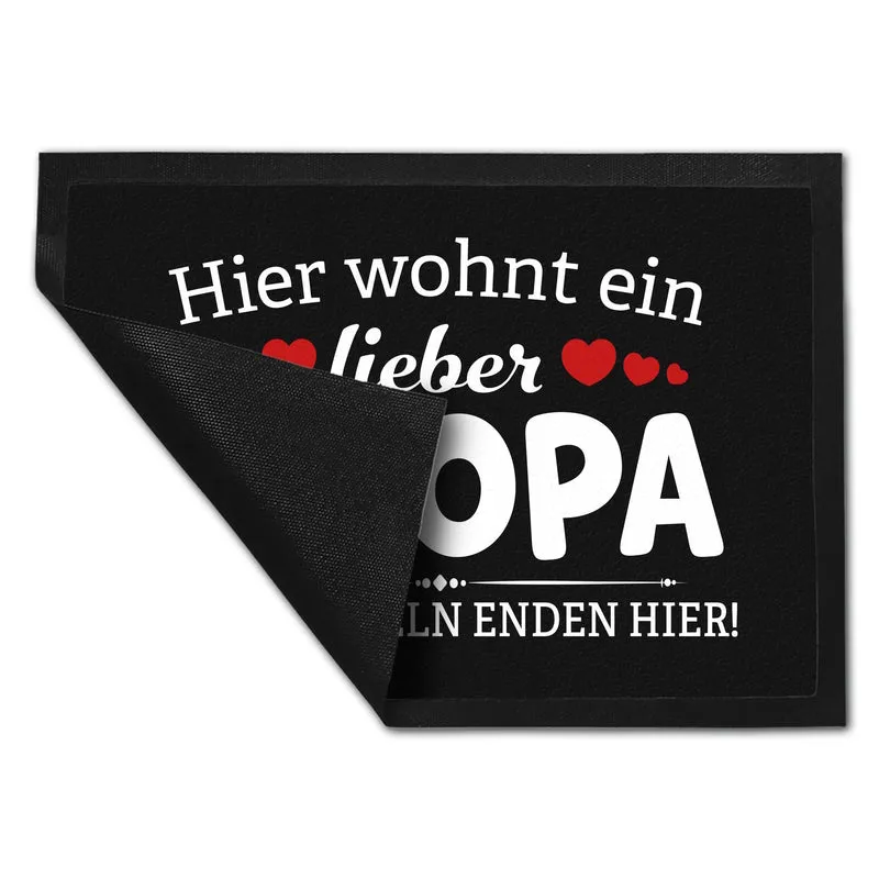 Hier wohnt ein lieber Opa Fußmatte