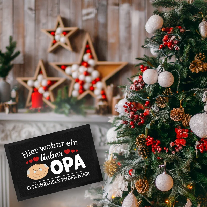 Hier wohnt ein lieber Opa Fußmatte