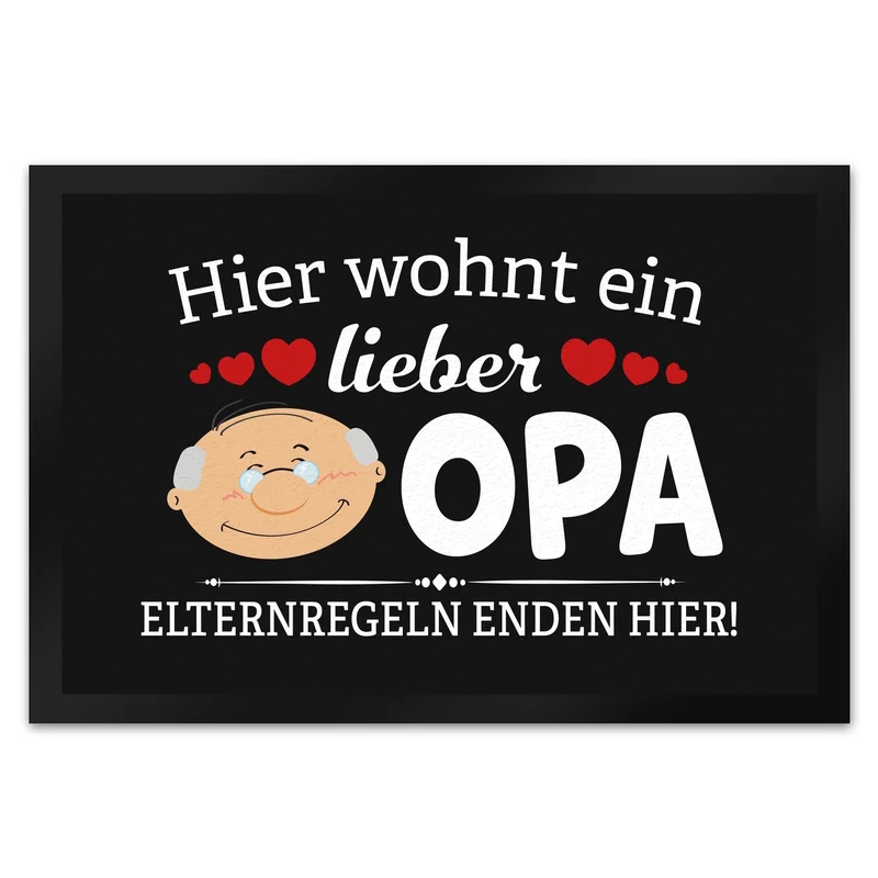 Hier wohnt ein lieber Opa Fußmatte