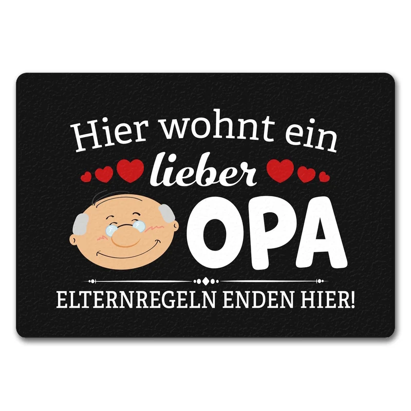 Hier wohnt ein lieber Opa Fußmatte