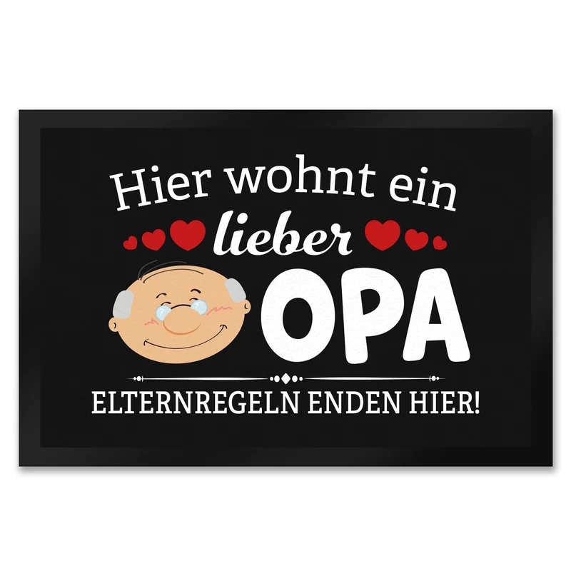 Hier wohnt ein lieber Opa Fußmatte