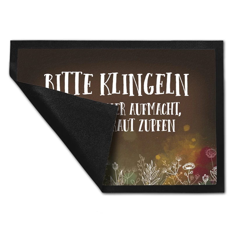 Bitte klingeln - Unkraut Fußmatte