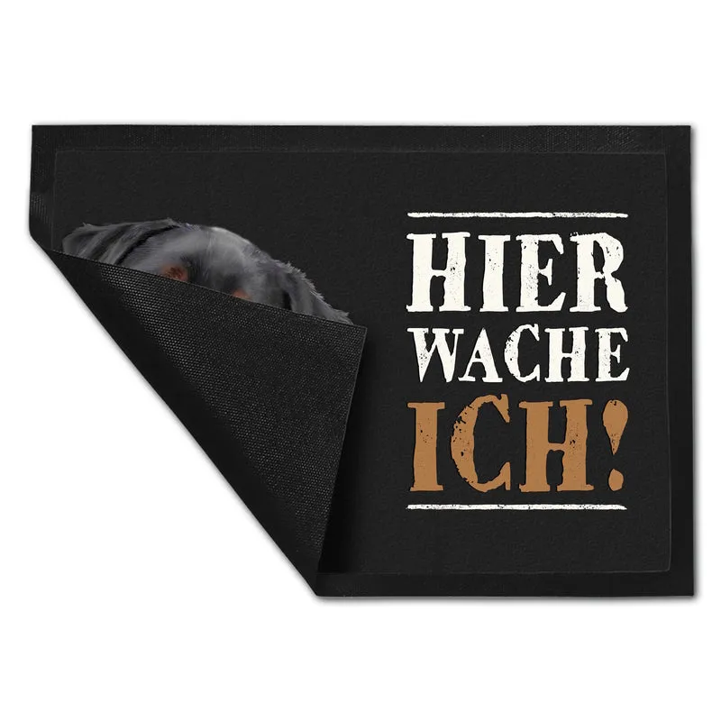 Hier wache ich! Rottweiler Fußmatte
