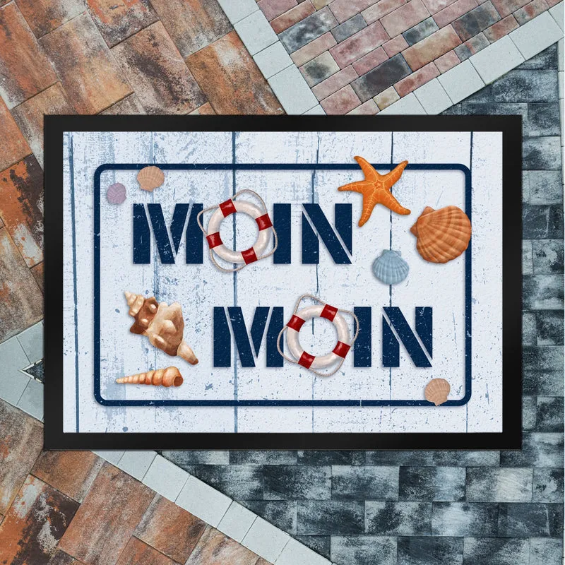 Moin Moin Fußmatte mit maritimen Motiv