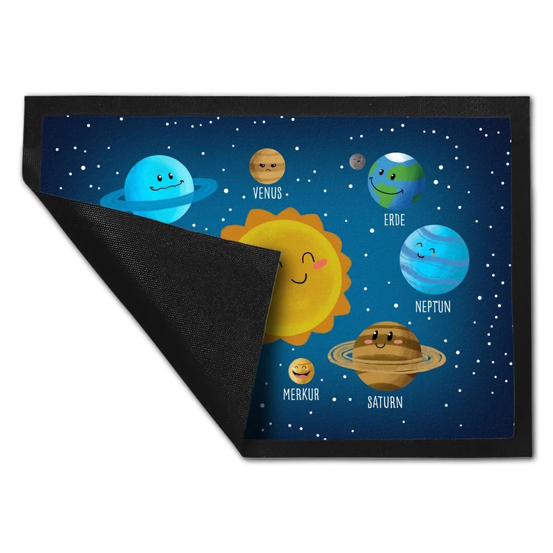 Sonnensystem Fußmatte mit niedlichen Planeten