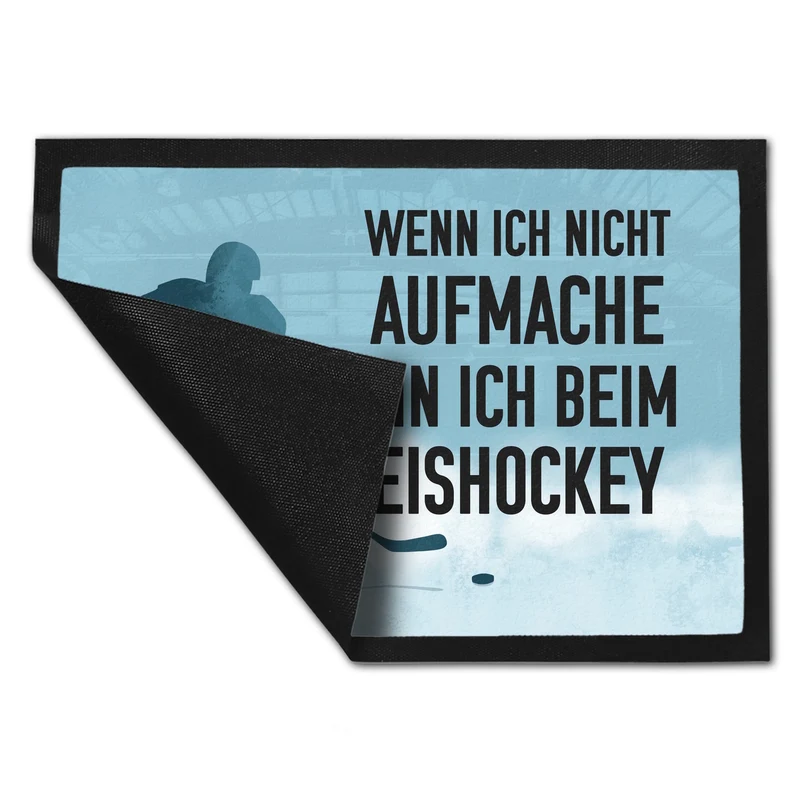 Wenn ich nicht aufmache, bin ich beim Eishockey Fußmatte für Eishockeyfans