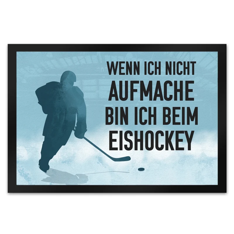 Wenn ich nicht aufmache, bin ich beim Eishockey Fußmatte für Eishockeyfans