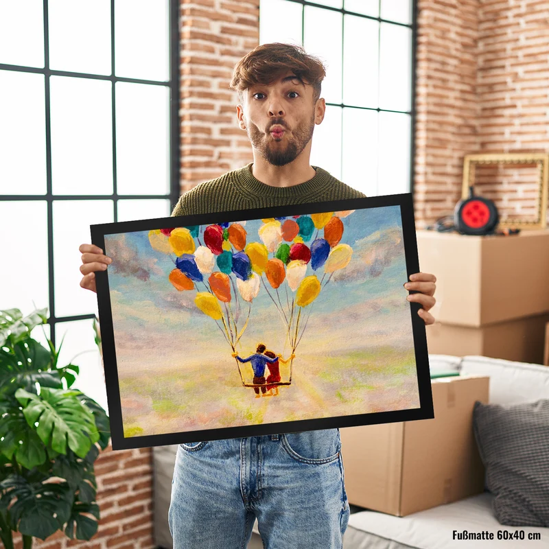 Luftballon Love and Life Fußmatte