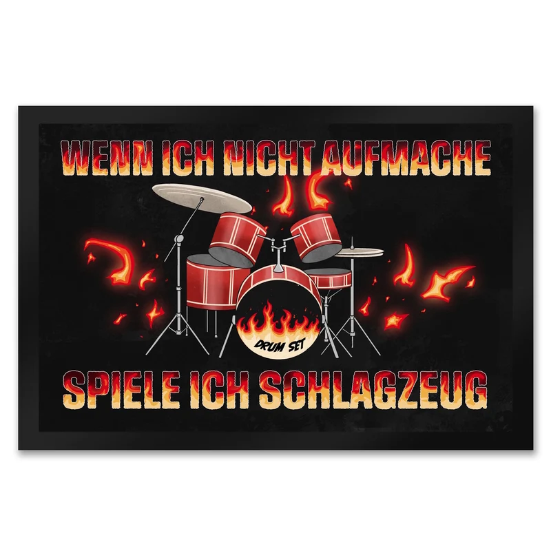 Wenn ich nicht aufmache, spiele ich Schlagzeug Fußmatte für Schlagzeuger