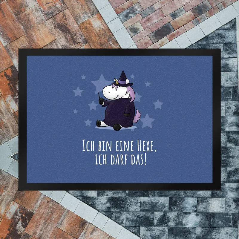 Einhorn-Geist Fußmatte in 35x50 cm mit Spruch Nicht faul mache geistige Arbeit