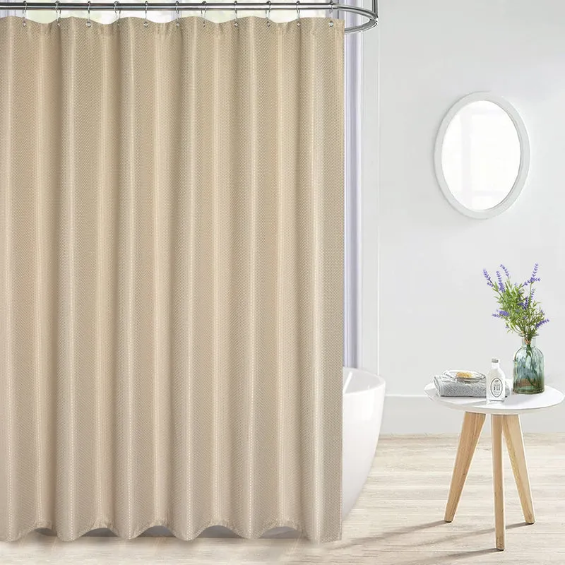 Tenda da doccia Garvee Waffle, impermeabile, resistente, in poliestere, color talpa, per spa, di lusso, 182 x 182 cm, per bagno