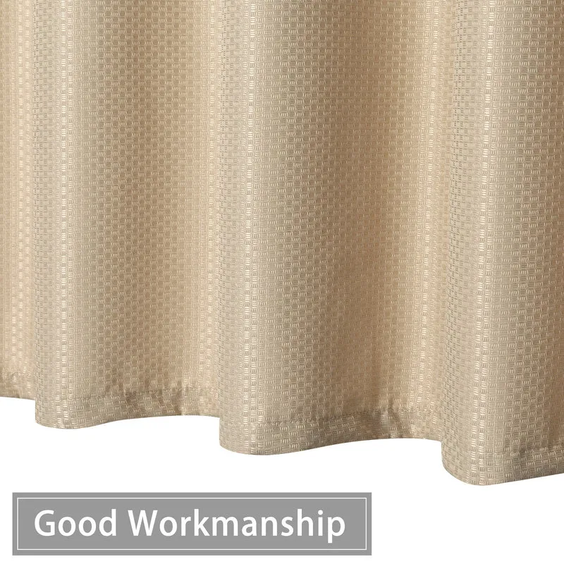 Tenda da doccia Garvee Waffle, impermeabile, resistente, in poliestere, color talpa, per spa, di lusso, 182 x 182 cm, per bagno