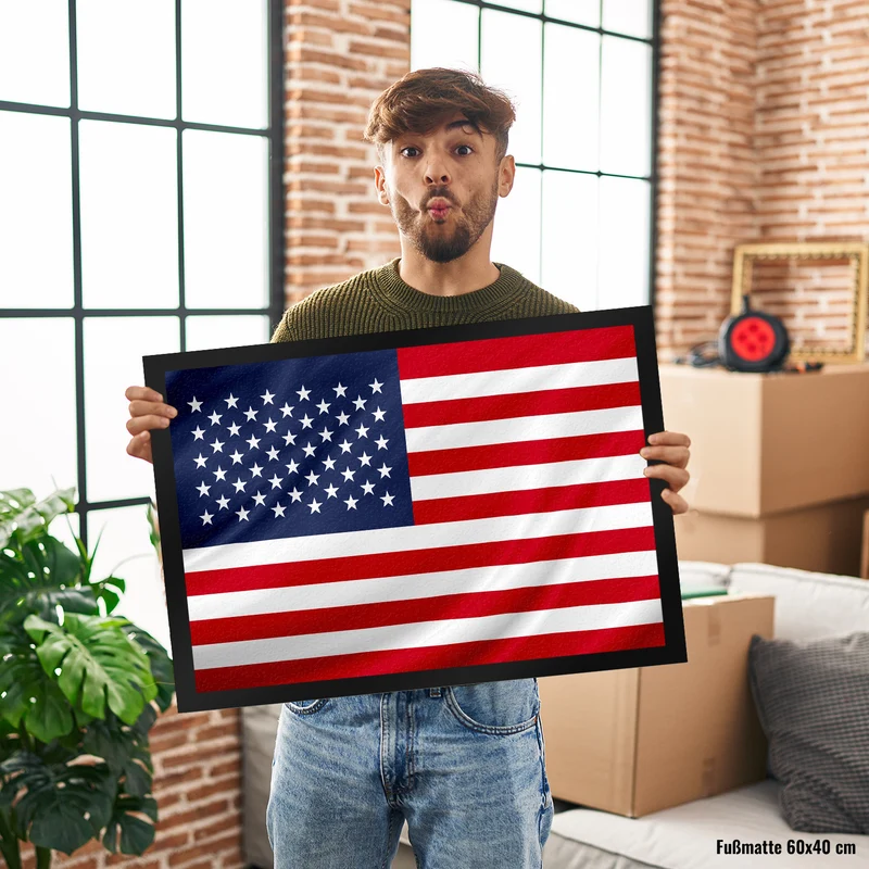 USA Amerika Fahne und Flagge Fussmatte Fanartikel