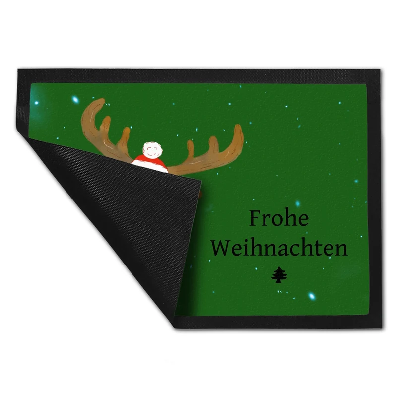 Frohe Weihnachten Rentier Fußmatte