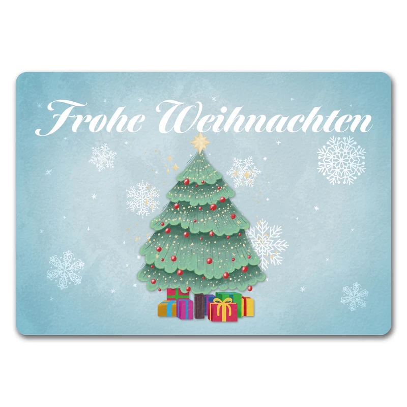 Frohe Weihnachten mit schönem Weihnachtsbaum Fußmatte