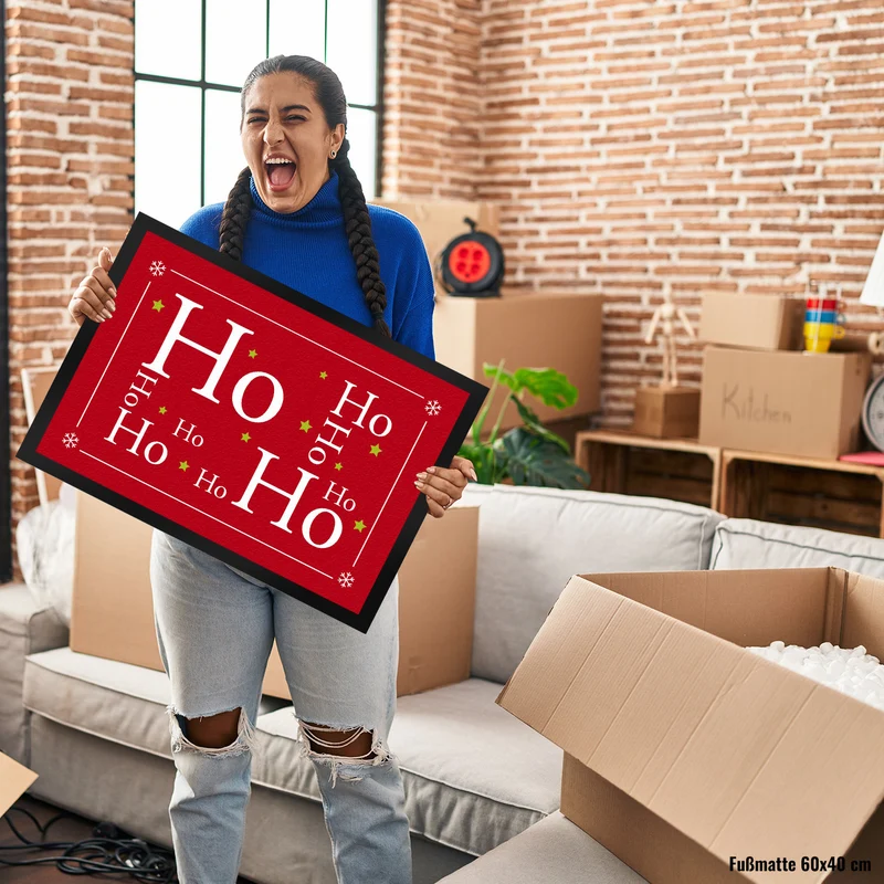 Ho Ho Ho Weihnachten Fußmatte