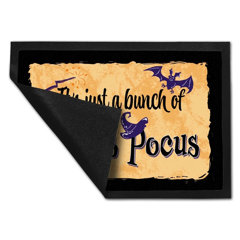 Fußmatte mit Halloween Motiv und Spruch - It's just a bunch of Hocus Pocus -