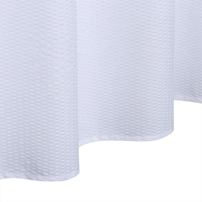 Tenda da doccia in microfibra Garvee, idrorepellente, bianca, 182.88x182.88 cm, per bagno, goffrata
