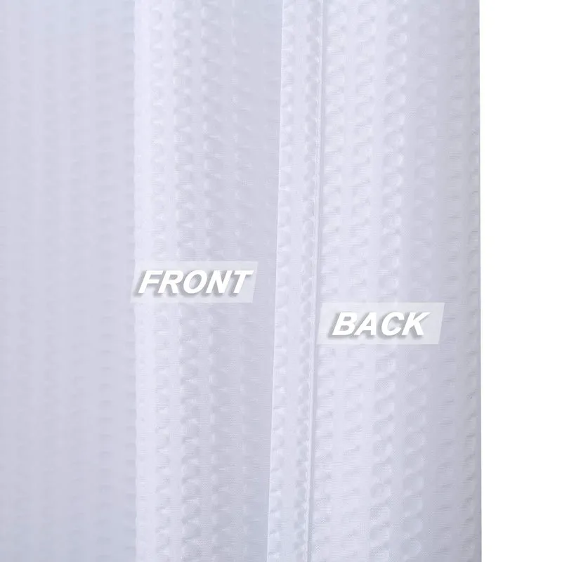 Tenda da doccia extra lunga Garvee in microfibra idrorepellente bianca 72x96 pollici per bagno